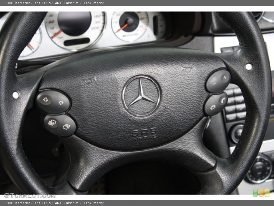 Black Interior Steering Wheel for the 2006 Mercedes-Benz CLK 55 AMG Cabriolet #61399447