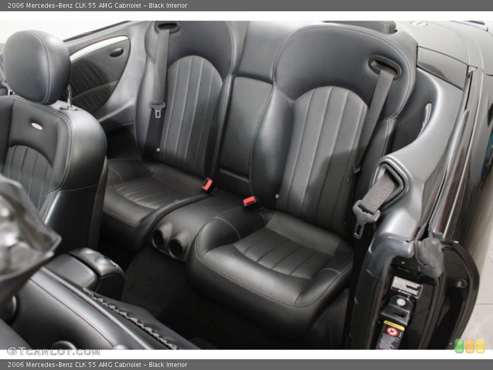 Black Interior Rear Seat for the 2006 Mercedes-Benz CLK 55 AMG Cabriolet #61399514