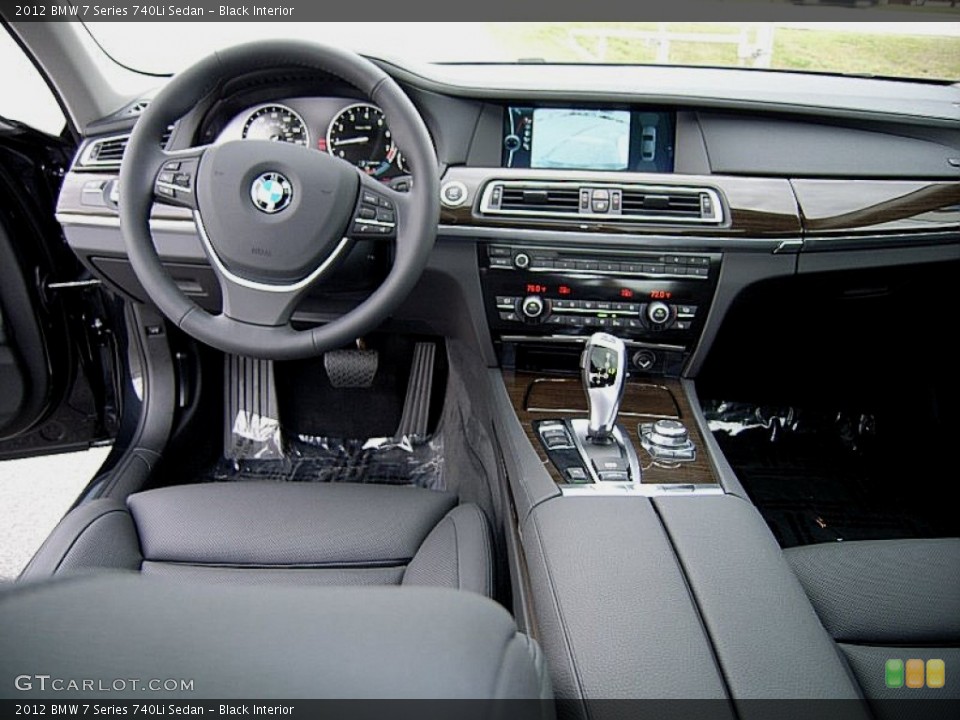 Black Interior Dashboard for the 2012 BMW 7 Series 740Li Sedan #61405456