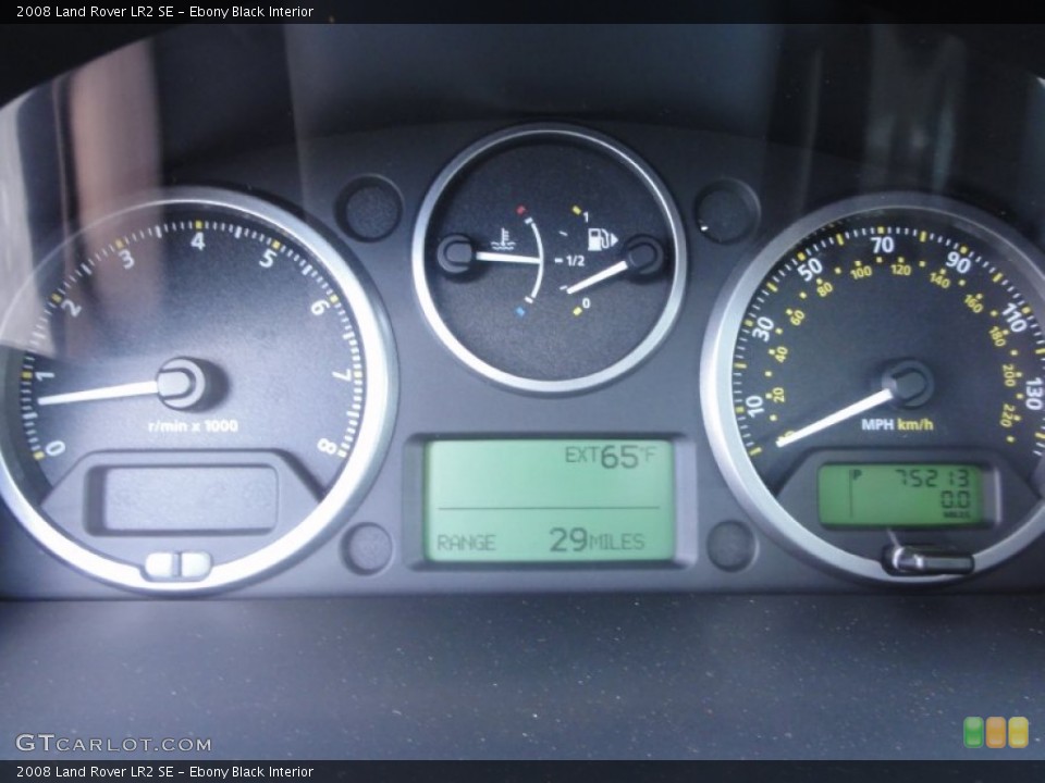 Ebony Black Interior Gauges for the 2008 Land Rover LR2 SE #61408894