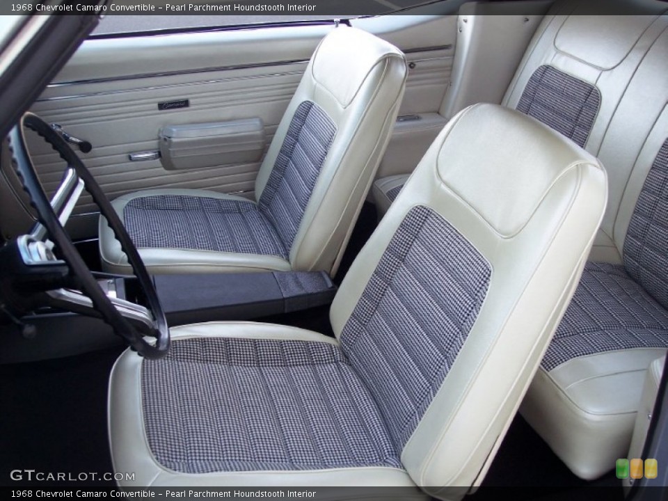 Pearl Parchment Houndstooth Interior Front Seat for the 1968 Chevrolet Camaro Convertible #61410367