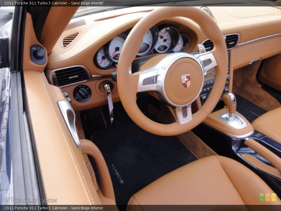 Sand Beige Interior Photo for the 2011 Porsche 911 Turbo S Cabriolet #61411822