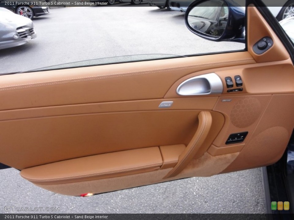 Sand Beige Interior Door Panel for the 2011 Porsche 911 Turbo S Cabriolet #61411840