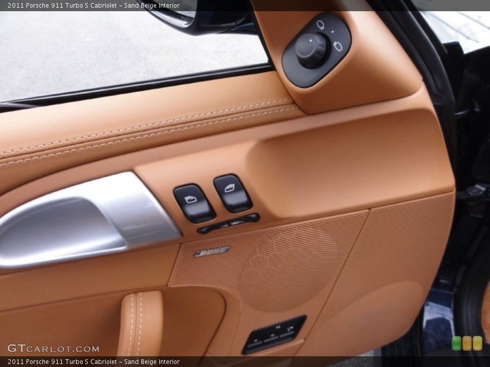 Sand Beige Interior Door Panel for the 2011 Porsche 911 Turbo S Cabriolet #61411849