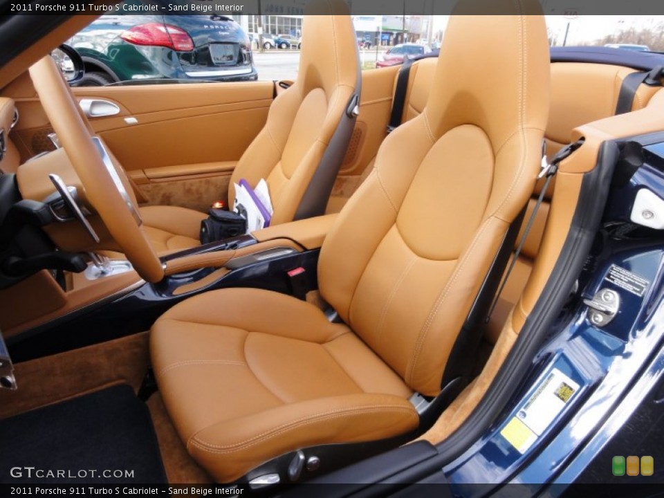 Sand Beige Interior Photo for the 2011 Porsche 911 Turbo S Cabriolet #61411866