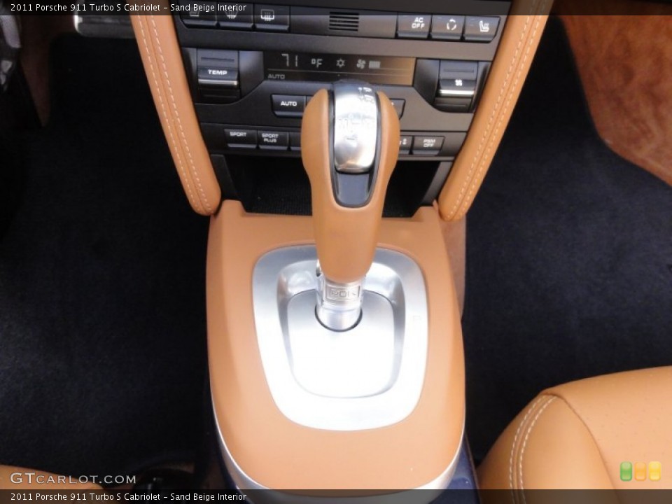 Sand Beige Interior Transmission for the 2011 Porsche 911 Turbo S Cabriolet #61412047