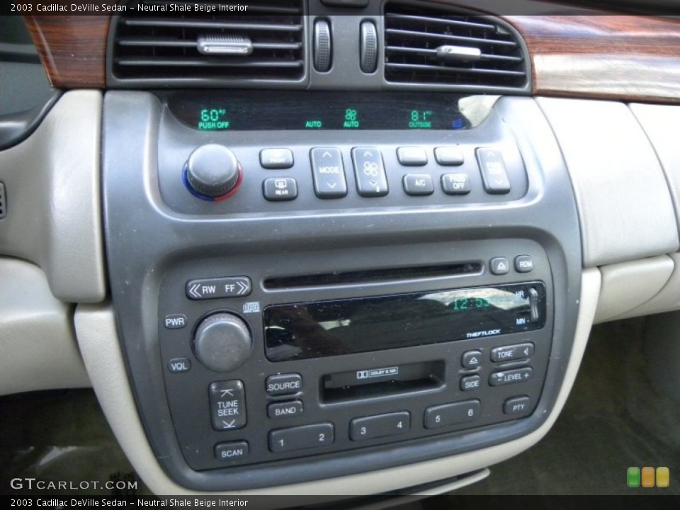 Neutral Shale Beige Interior Controls for the 2003 Cadillac DeVille Sedan #61412863