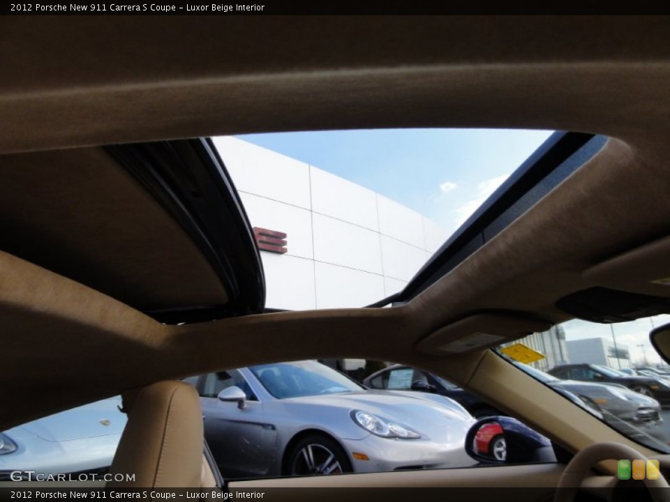 Luxor Beige Interior Sunroof for the 2012 Porsche New 911 Carrera S Coupe #61413928