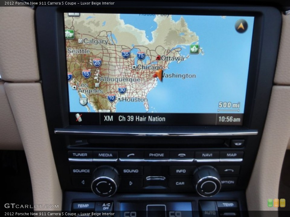 Luxor Beige Interior Navigation for the 2012 Porsche New 911 Carrera S Coupe #61414042