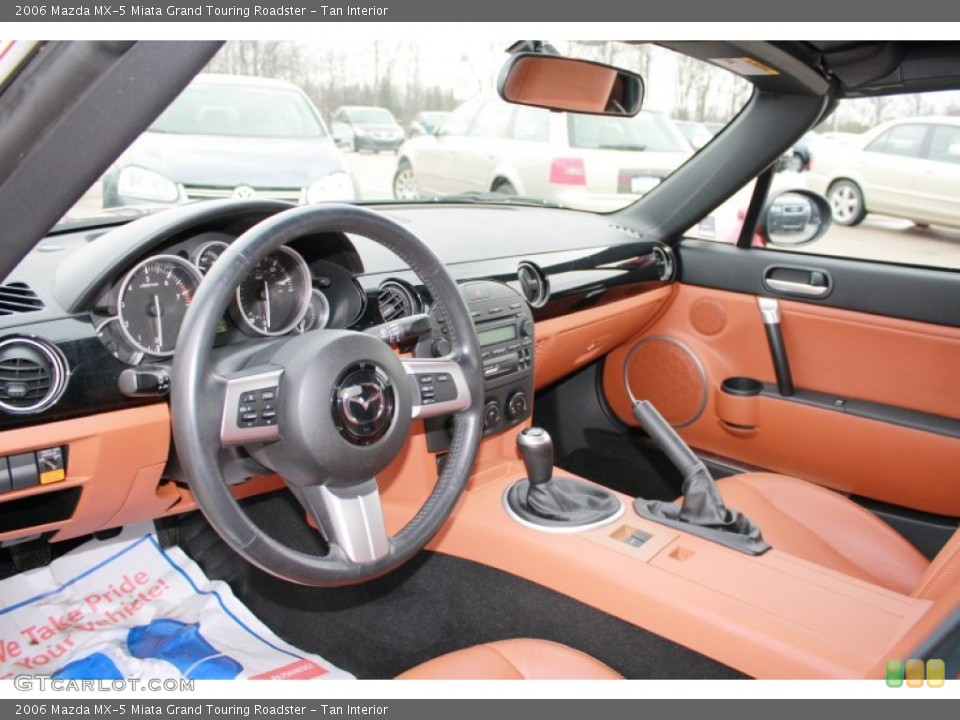 Tan Interior Photo for the 2006 Mazda MX-5 Miata Grand Touring Roadster #61414336