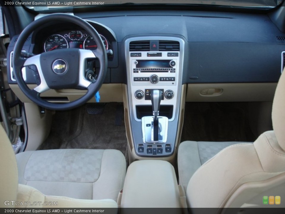 Light Cashmere Interior Dashboard for the 2009 Chevrolet Equinox LS AWD #61415095