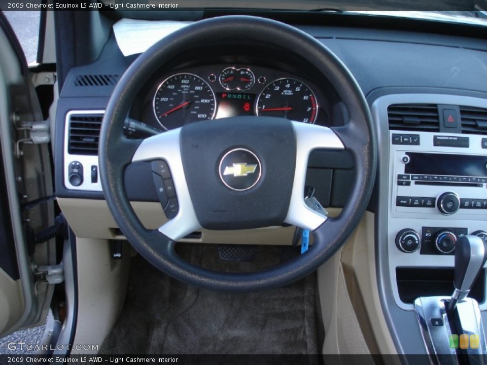 Light Cashmere Interior Steering Wheel for the 2009 Chevrolet Equinox LS AWD #61415104