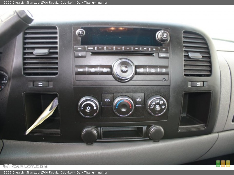 Dark Titanium Interior Controls for the 2009 Chevrolet Silverado 1500 Regular Cab 4x4 #61415305