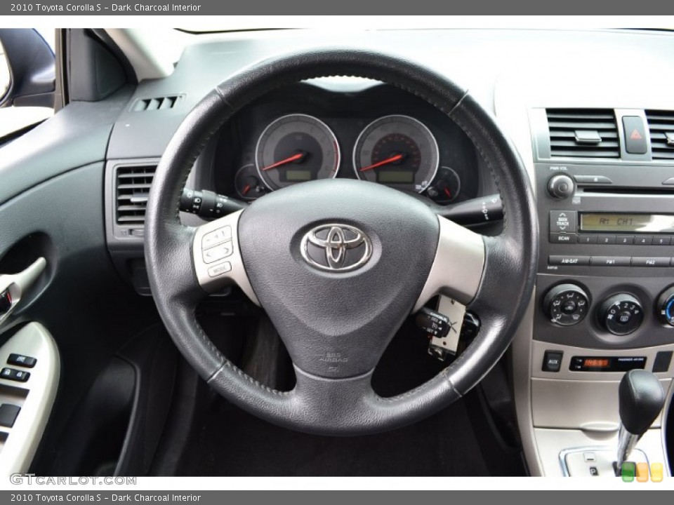 Dark Charcoal Interior Steering Wheel for the 2010 Toyota Corolla S #61418071