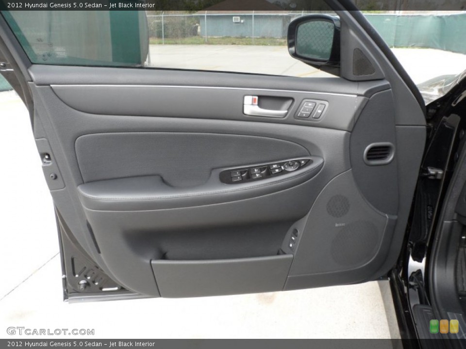 Jet Black Interior Door Panel for the 2012 Hyundai Genesis 5.0 Sedan #61425685