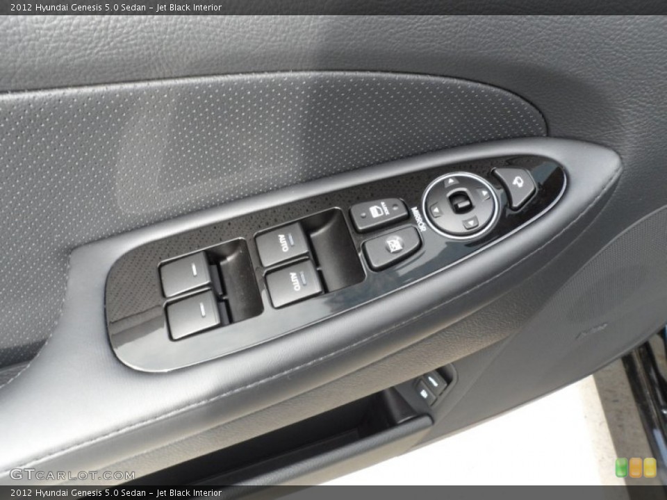 Jet Black Interior Controls for the 2012 Hyundai Genesis 5.0 Sedan #61425694
