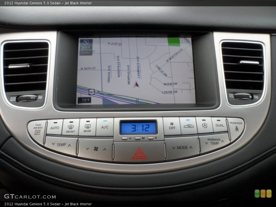 Jet Black Interior Navigation for the 2012 Hyundai Genesis 5.0 Sedan #61425730
