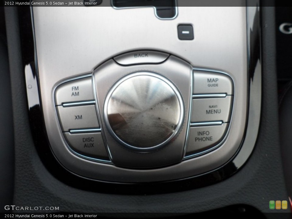Jet Black Interior Controls for the 2012 Hyundai Genesis 5.0 Sedan #61425760
