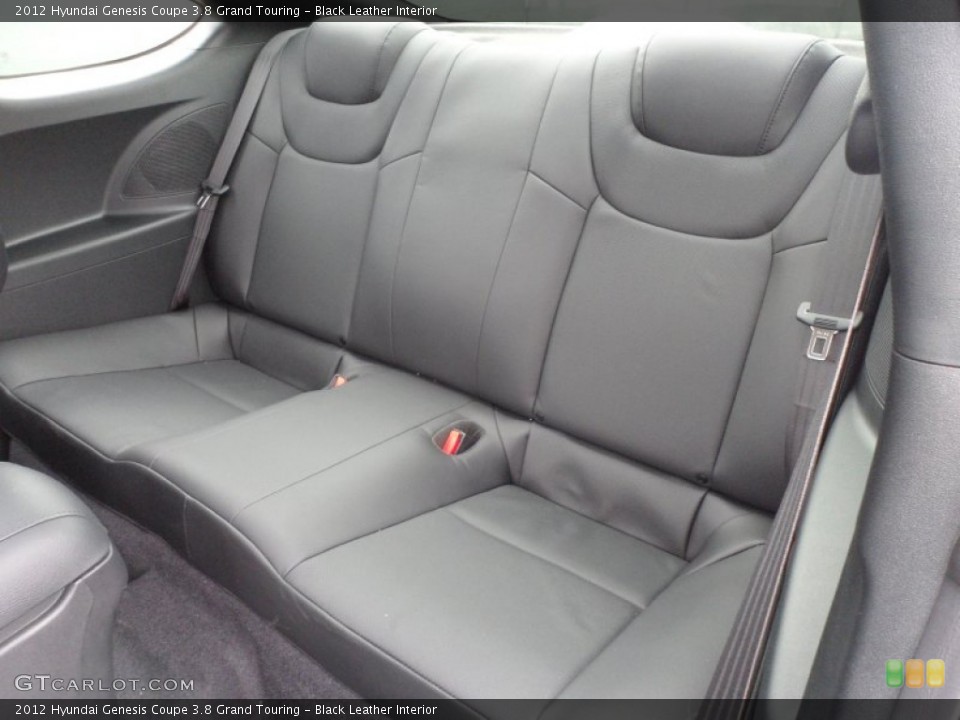 Black Leather Interior Rear Seat for the 2012 Hyundai Genesis Coupe 3.8 Grand Touring #61426024