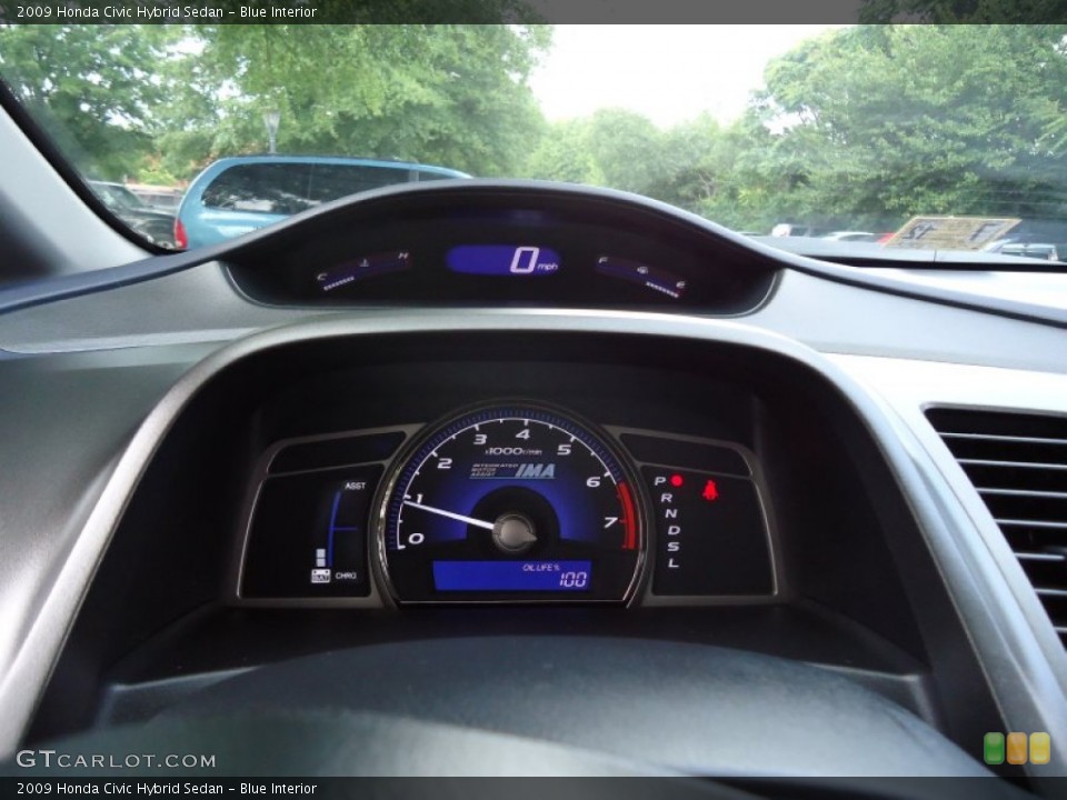 Blue Interior Gauges for the 2009 Honda Civic Hybrid Sedan #61432351