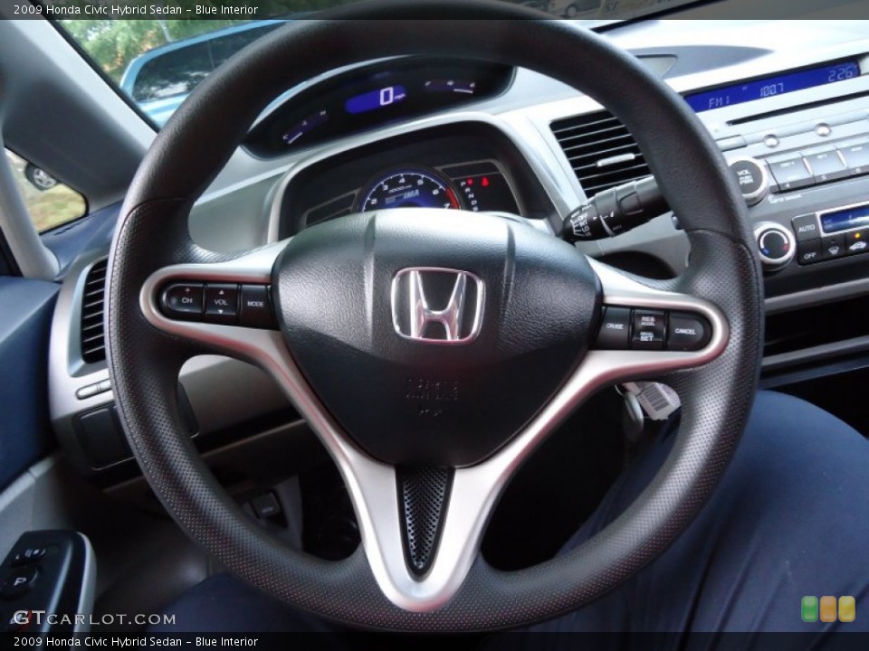 Blue Interior Steering Wheel for the 2009 Honda Civic Hybrid Sedan #61432357
