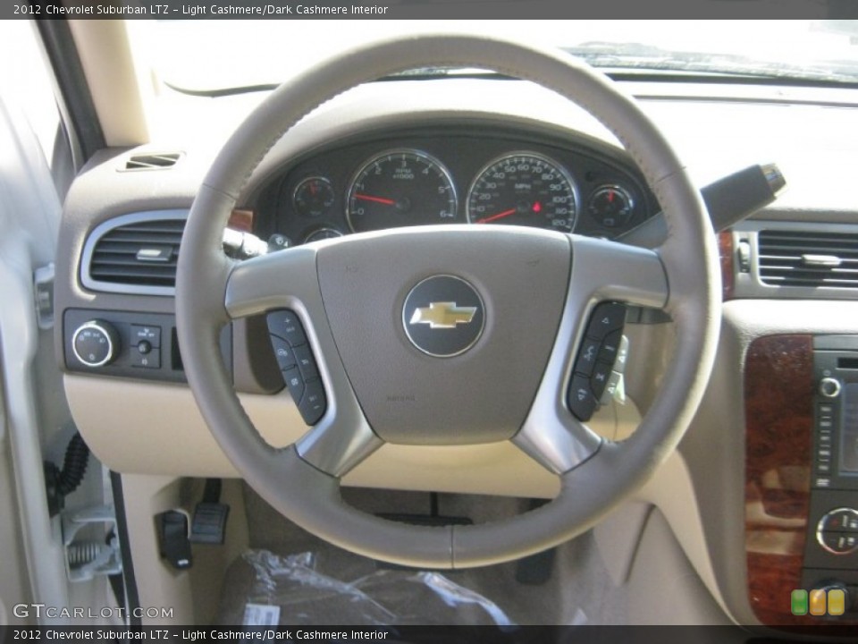 Light Cashmere/Dark Cashmere Interior Steering Wheel for the 2012 Chevrolet Suburban LTZ #61433760