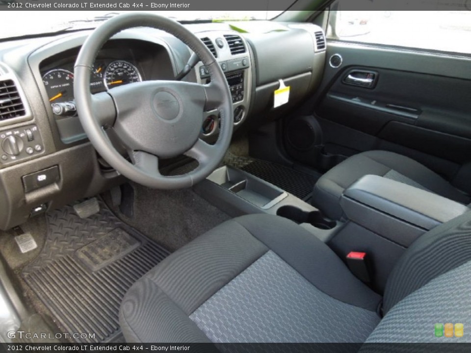 Ebony Interior Prime Interior for the 2012 Chevrolet Colorado LT Extended Cab 4x4 #61439647