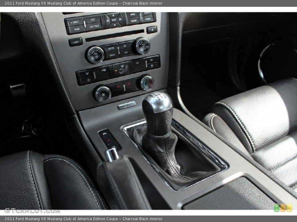 Charcoal Black Interior Transmission for the 2011 Ford Mustang V6 Mustang Club of America Edition Coupe #61441822