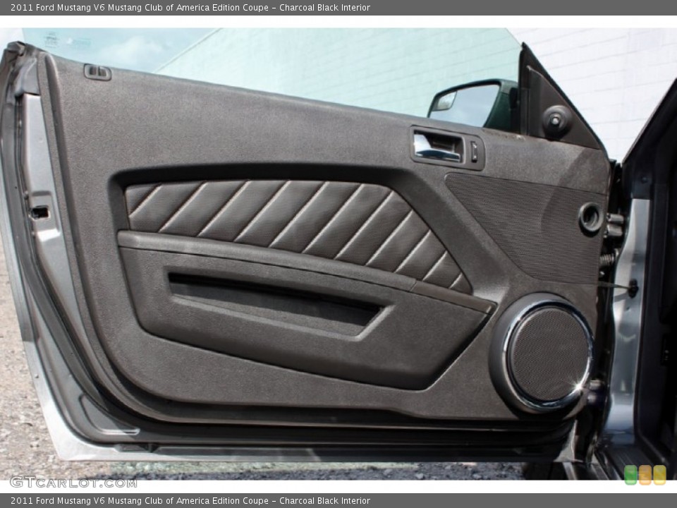 Charcoal Black Interior Door Panel for the 2011 Ford Mustang V6 Mustang Club of America Edition Coupe #61441871
