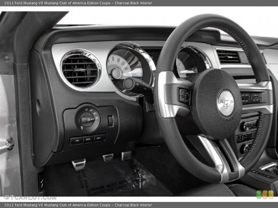 Charcoal Black Interior Steering Wheel for the 2011 Ford Mustang V6 Mustang Club of America Edition Coupe #61441890