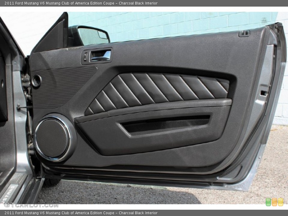 Charcoal Black Interior Door Panel for the 2011 Ford Mustang V6 Mustang Club of America Edition Coupe #61441898
