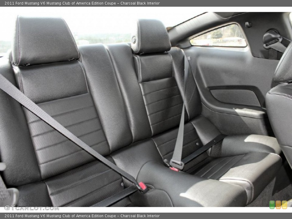 Charcoal Black Interior Rear Seat for the 2011 Ford Mustang V6 Mustang Club of America Edition Coupe #61441937
