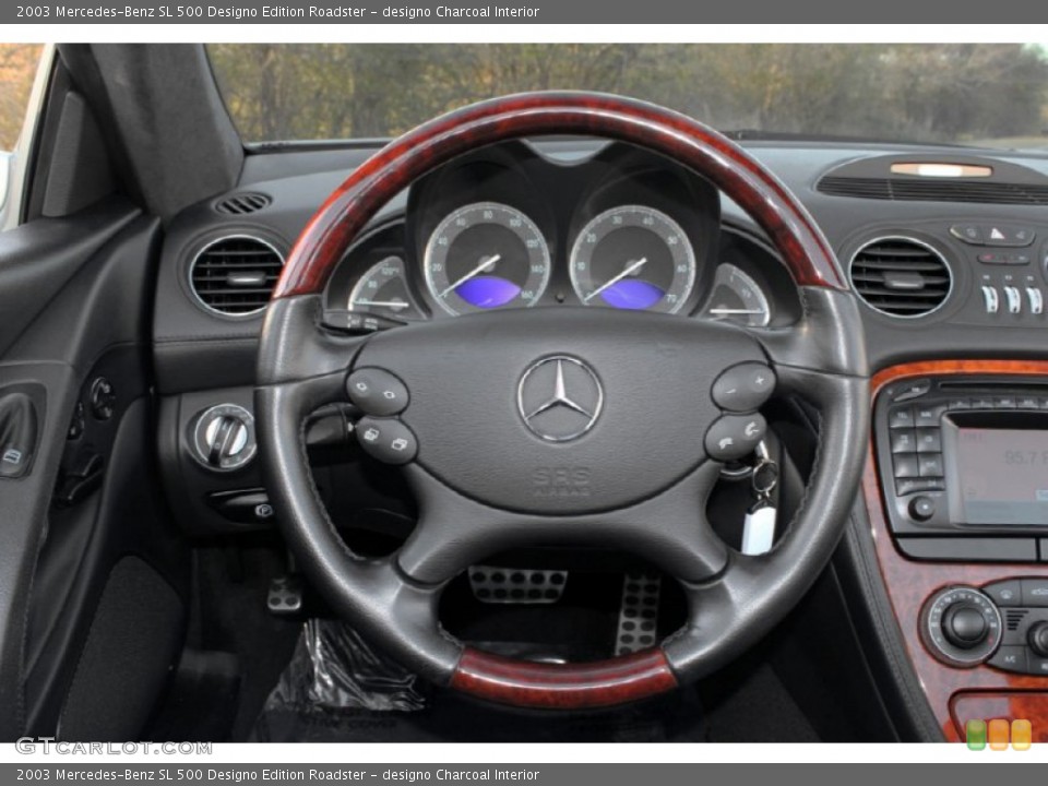 designo Charcoal Interior Steering Wheel for the 2003 Mercedes-Benz SL 500 Designo Edition Roadster #61442324