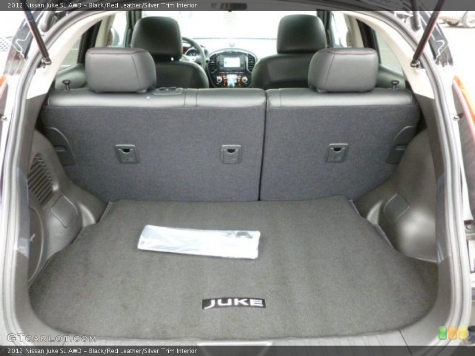 Black/Red Leather/Silver Trim Interior Trunk for the 2012 Nissan Juke SL AWD #61444870