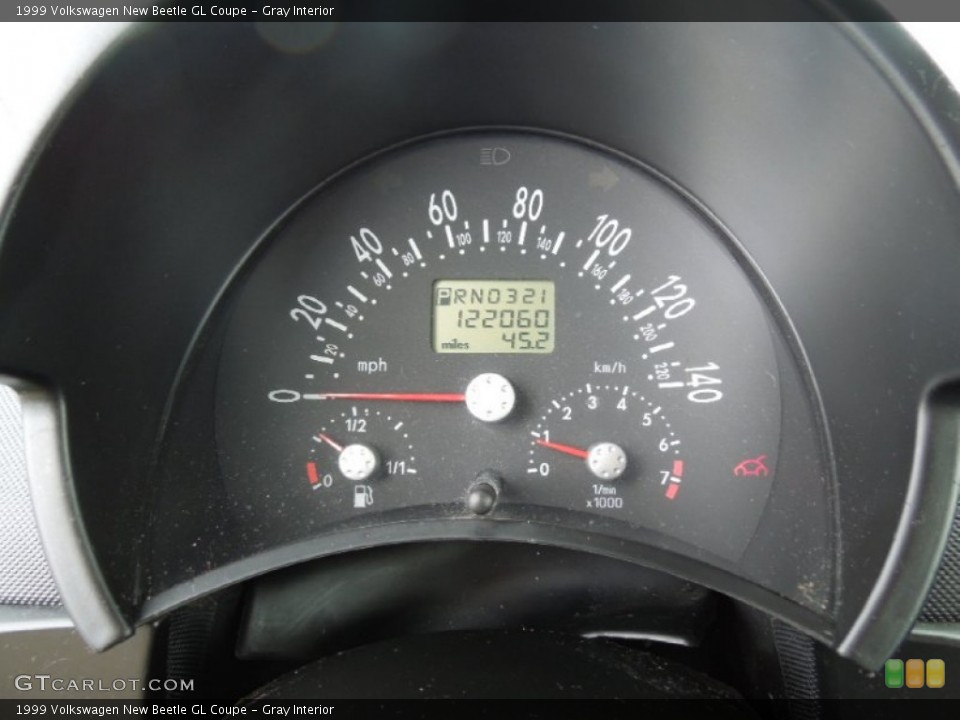 Gray Interior Gauges for the 1999 Volkswagen New Beetle GL Coupe #61446348