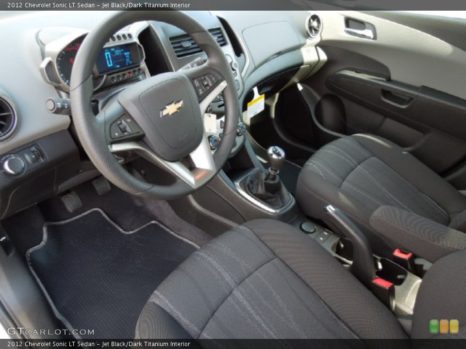 Jet Black/Dark Titanium Interior Prime Interior for the 2012 Chevrolet Sonic LT Sedan #61446981