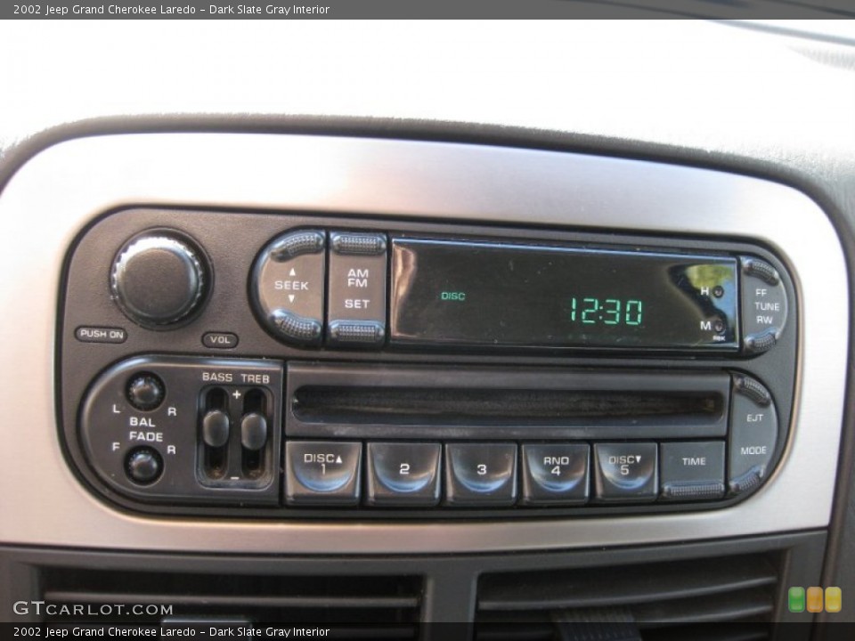 Dark Slate Gray Interior Audio System for the 2002 Jeep Grand Cherokee Laredo #61449794