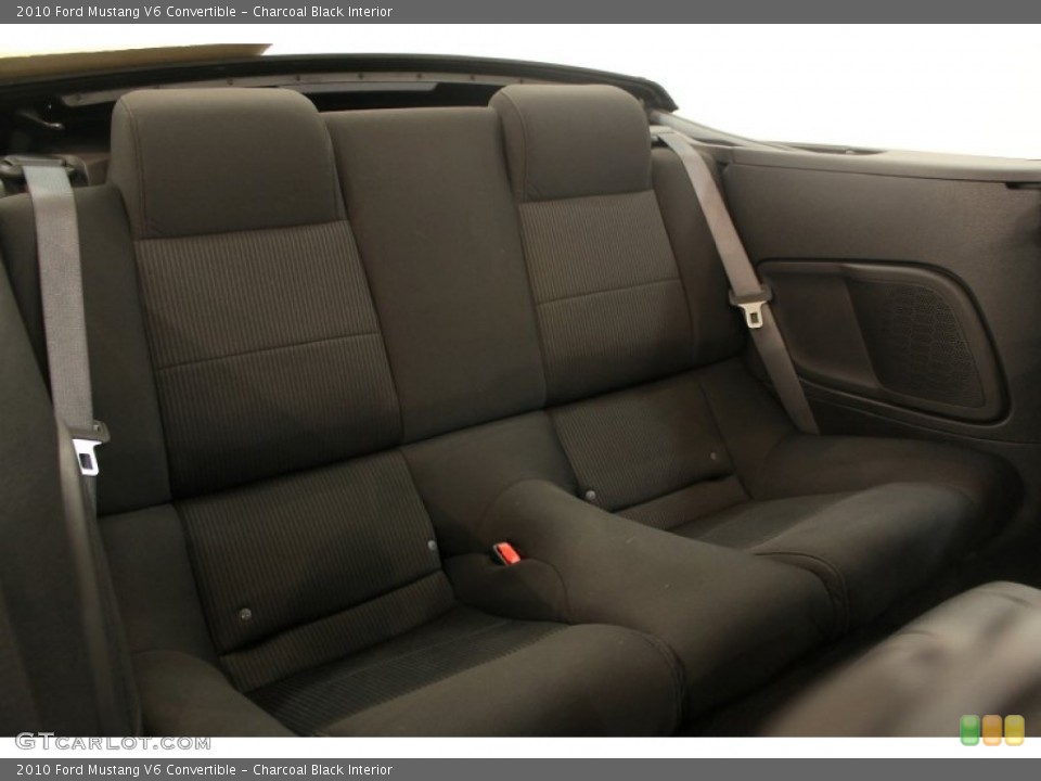 Charcoal Black Interior Rear Seat for the 2010 Ford Mustang V6 Convertible #61451148