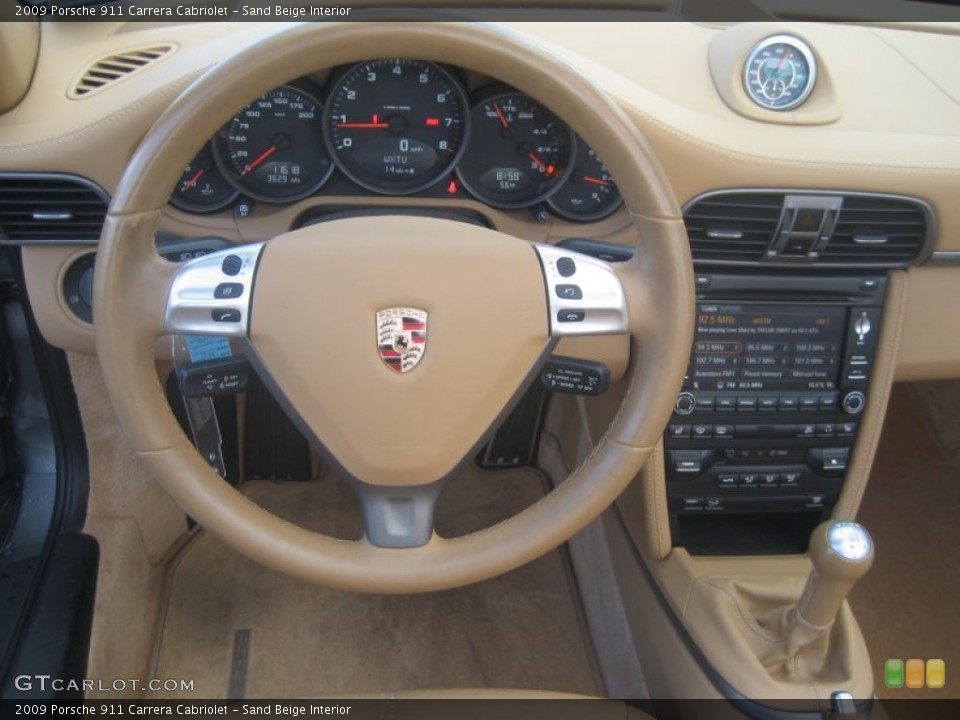 Sand Beige Interior Dashboard for the 2009 Porsche 911 Carrera Cabriolet #61451326