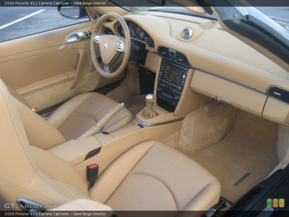 Sand Beige Interior Photo for the 2009 Porsche 911 Carrera Cabriolet #61451342