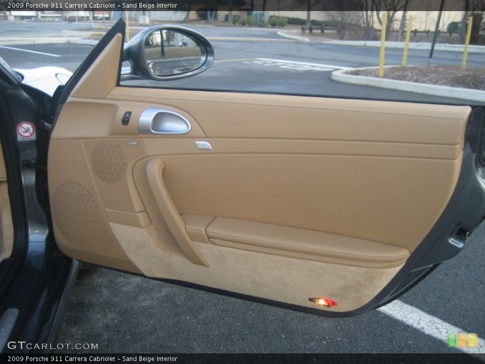 Sand Beige Interior Door Panel for the 2009 Porsche 911 Carrera Cabriolet #61451345
