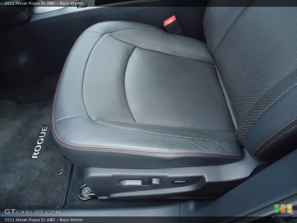 Black Interior Front Seat for the 2011 Nissan Rogue SV AWD #61458796