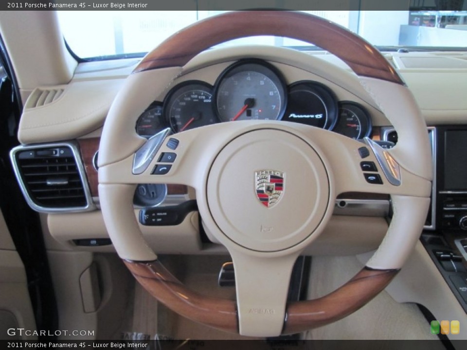 Luxor Beige Interior Steering Wheel for the 2011 Porsche Panamera 4S #61458954