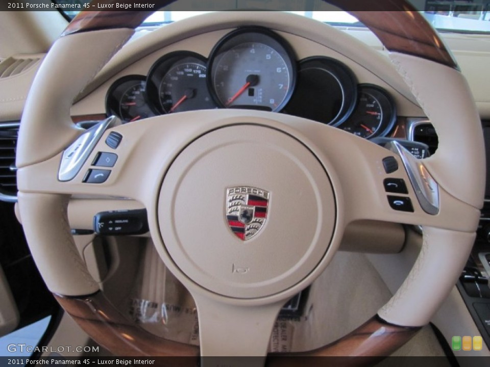 Luxor Beige Interior Steering Wheel for the 2011 Porsche Panamera 4S #61459018