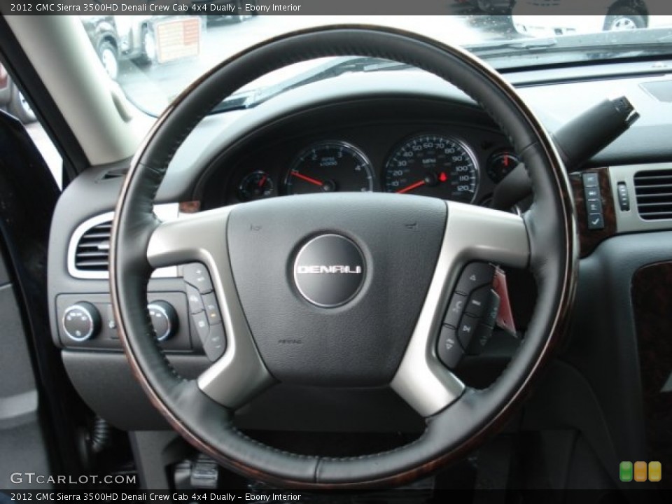 Ebony Interior Steering Wheel for the 2012 GMC Sierra 3500HD Denali Crew Cab 4x4 Dually #61459176