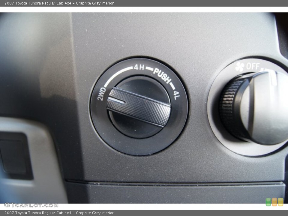 Graphite Gray Interior Controls for the 2007 Toyota Tundra Regular Cab 4x4 #61459662