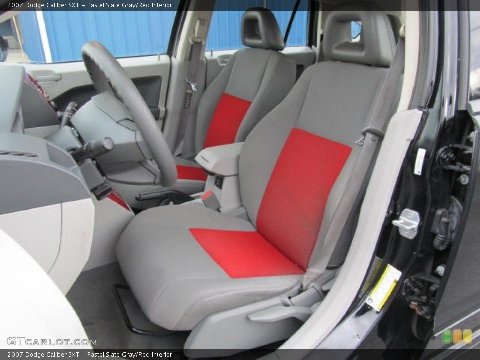 Pastel Slate Gray/Red Interior Front Seat for the 2007 Dodge Caliber SXT #61461290