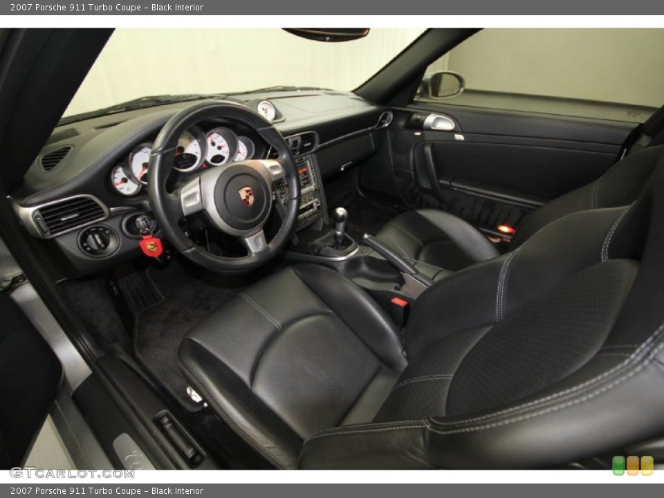 Black Interior Prime Interior for the 2007 Porsche 911 Turbo Coupe #61461808