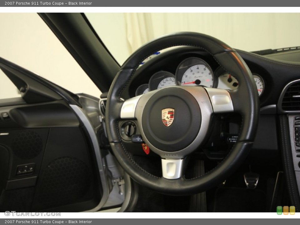 Black Interior Steering Wheel for the 2007 Porsche 911 Turbo Coupe #61461958