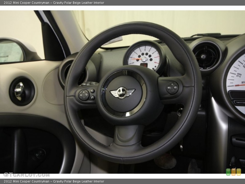 Gravity Polar Beige Leather Interior Steering Wheel for the 2012 Mini Cooper Countryman #61462726